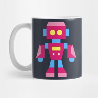 Pink and Blue Toy Robot Action Figure Mug